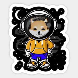 Hiphop Astronaut Dogelon Mars Coin To The Moon Crypto Token Cryptocurrency Wallet Birthday Gift For Men Women Kids Sticker